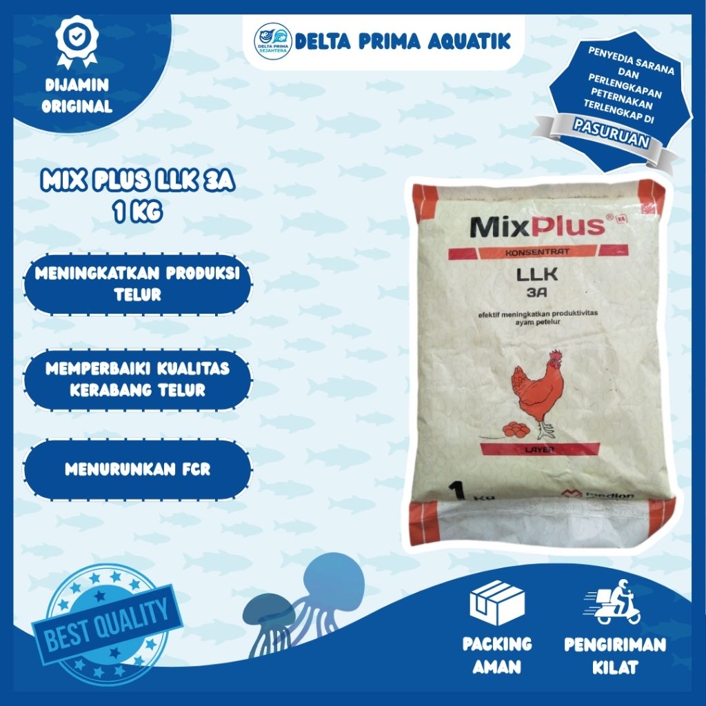 MIX PLUS LLK 3A 1 KG BY MEDION - Premix Petelur Meningkatkan Produktivitas Ayam Layer.