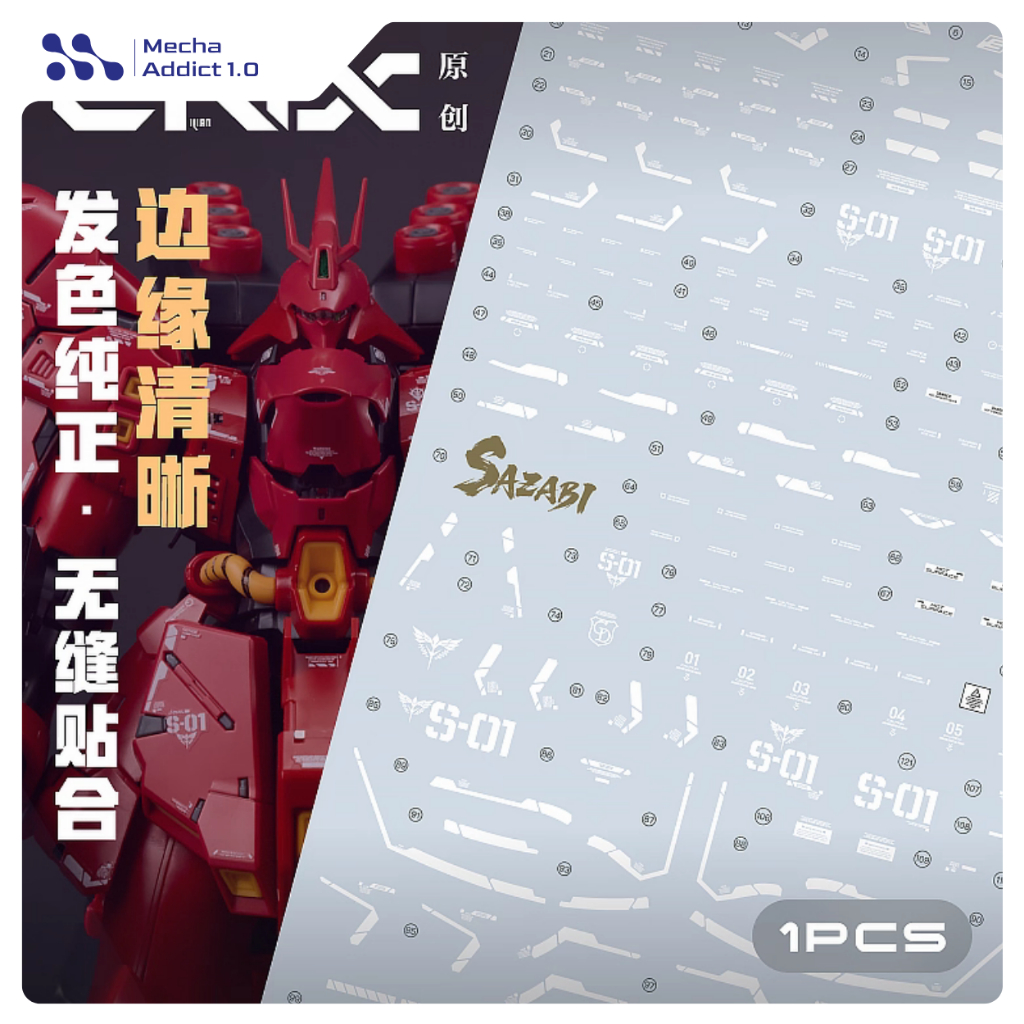 Water Slide Decal RG Sazabi by LNX