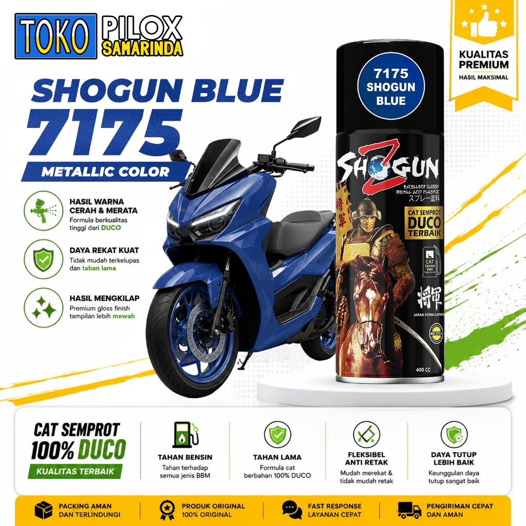 Cat Semprot Pilox Biru Muda Metalik - Shogun Z Duco Shogun Blue 7175