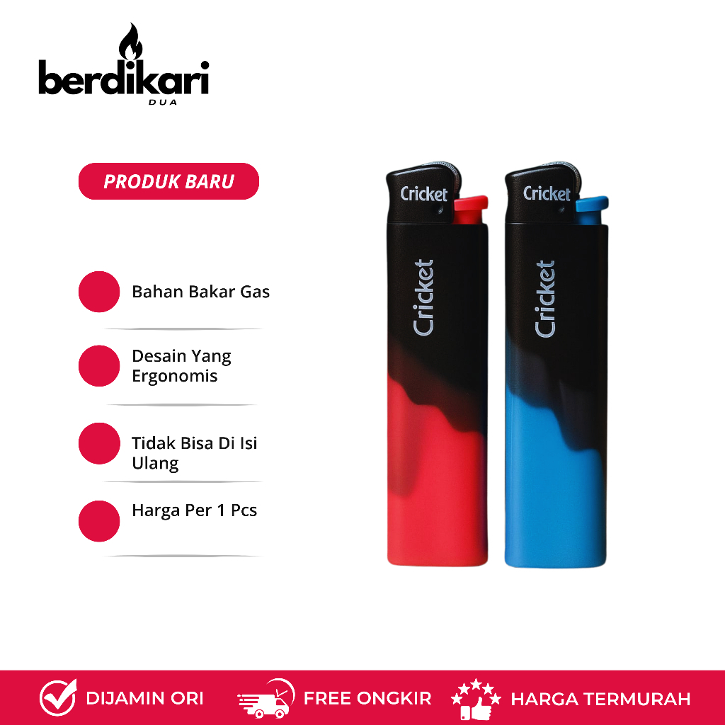 Mancis / Korek Api Gas Roda Cricket