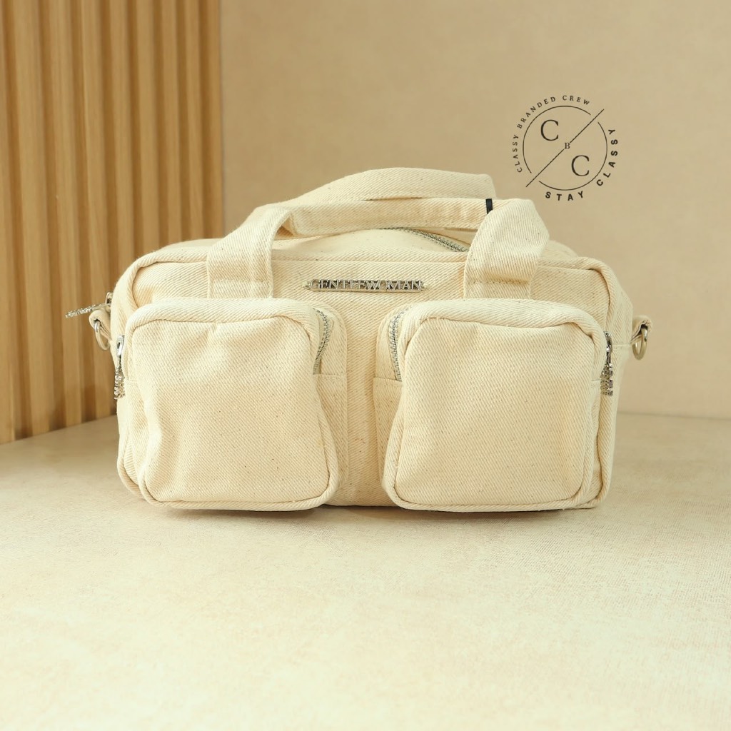 (Classy Branded Crew) Tas Gentle Woman Flower Market Bag Beige