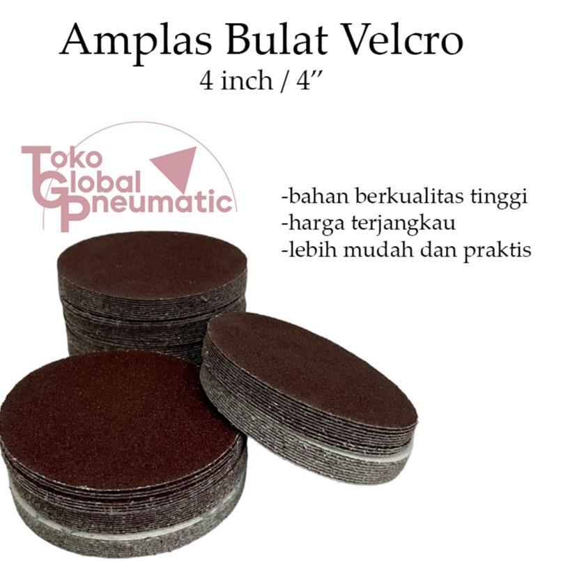 Amplas bulat Velcro 4 Inch Grit  Grid  40- 2000