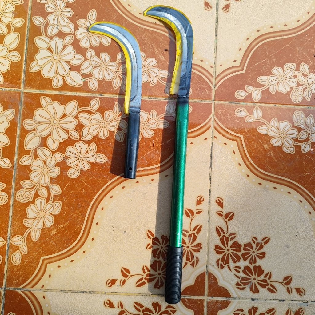 Mata Sabit Multifingsi dan Sabit panjang 60cm dan 80cm baja mangan untuk kastrasi/buang dompet sawit