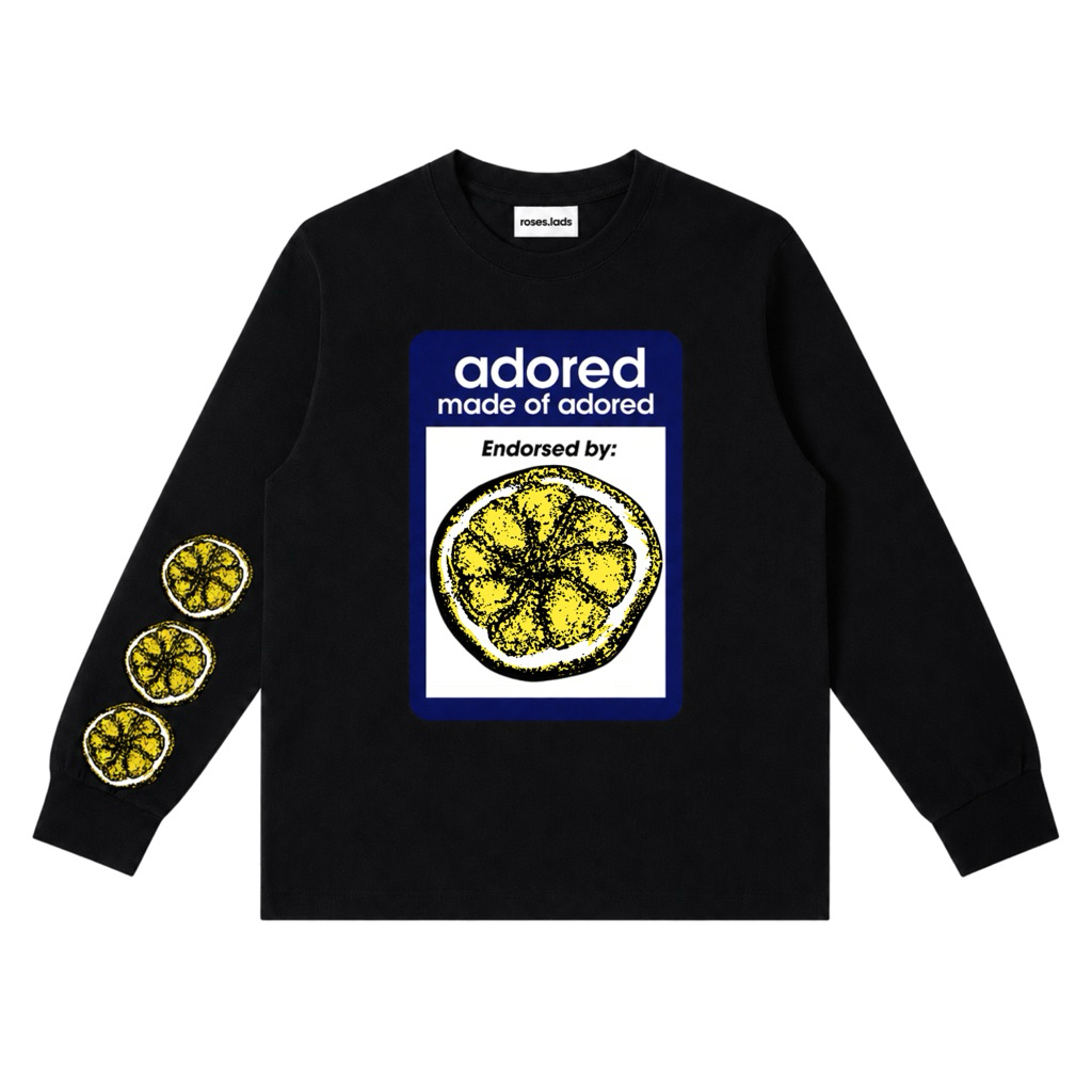 Adored ado hitam longsleeve