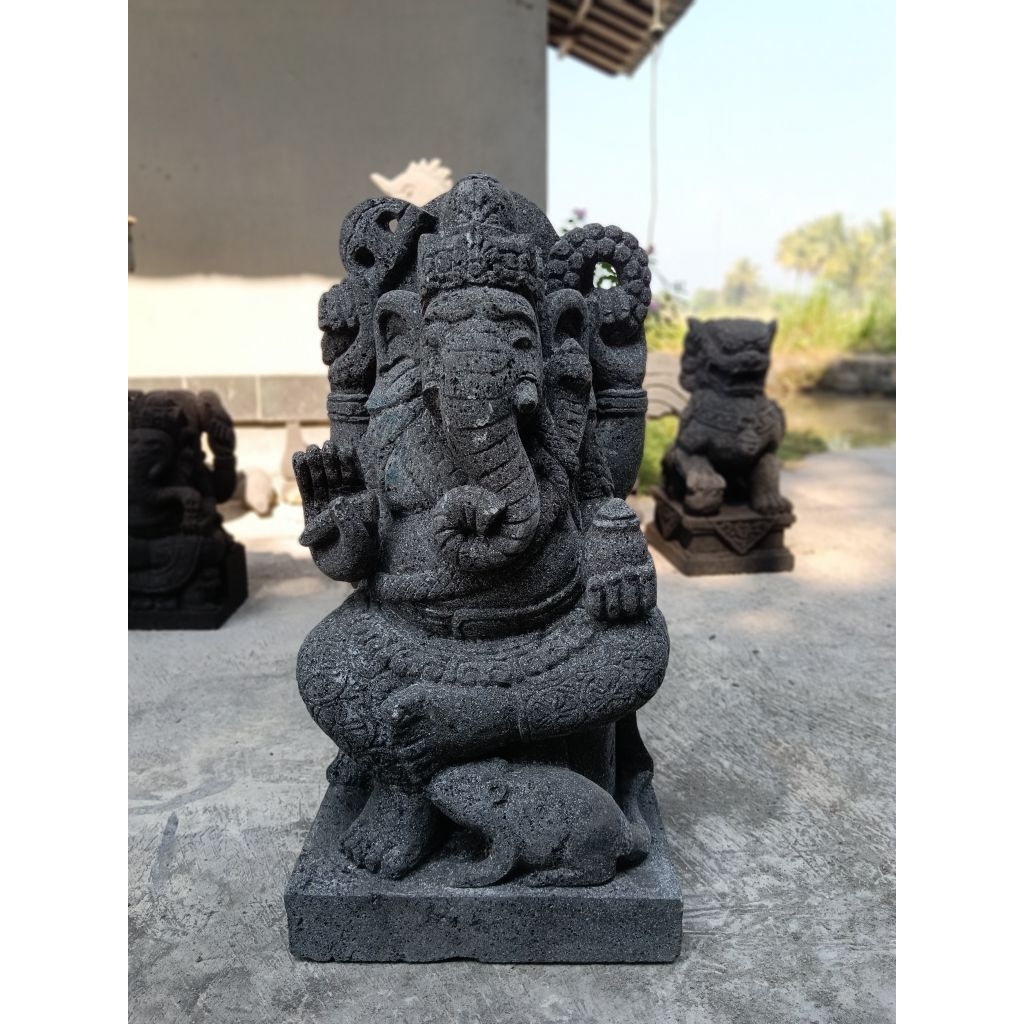 PATUNG GANESHA BATU ASLI