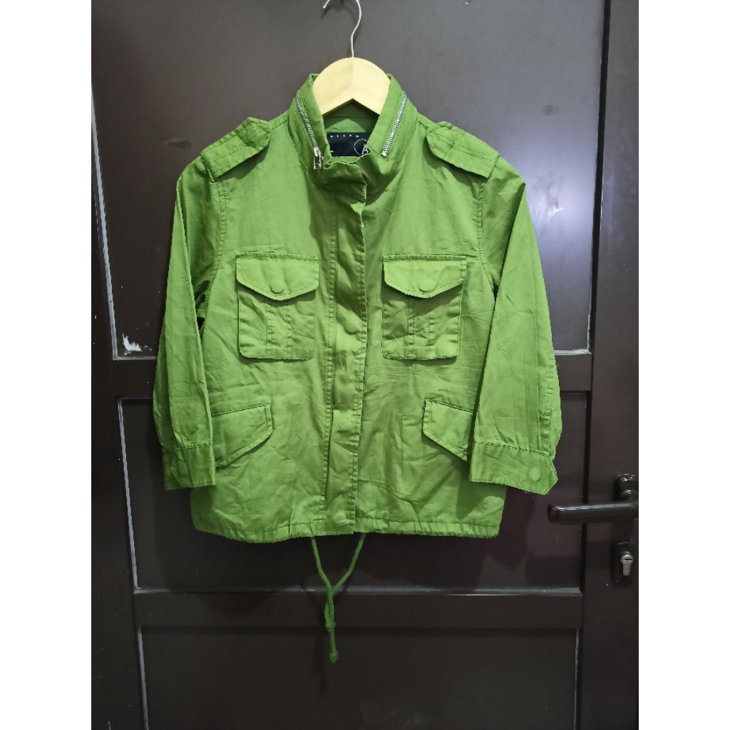 JAKET ANAK ATAU REMAJA MODEL TACTIKAL M65 WARNA ARMY MEREK ANDEW SIZE S