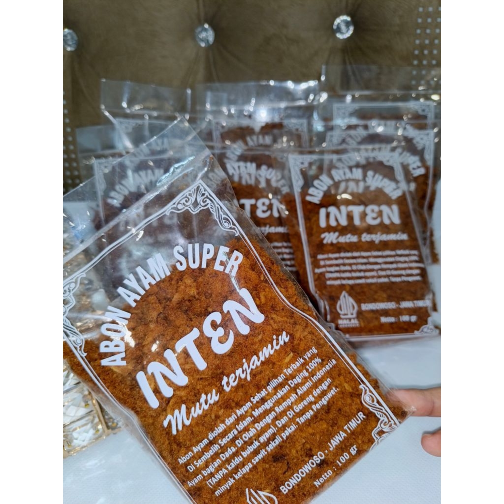 Abon ayam inten Abon ayam original Abon ayam premium Abon ayam burung elang Abon ayam kanjeng mami a