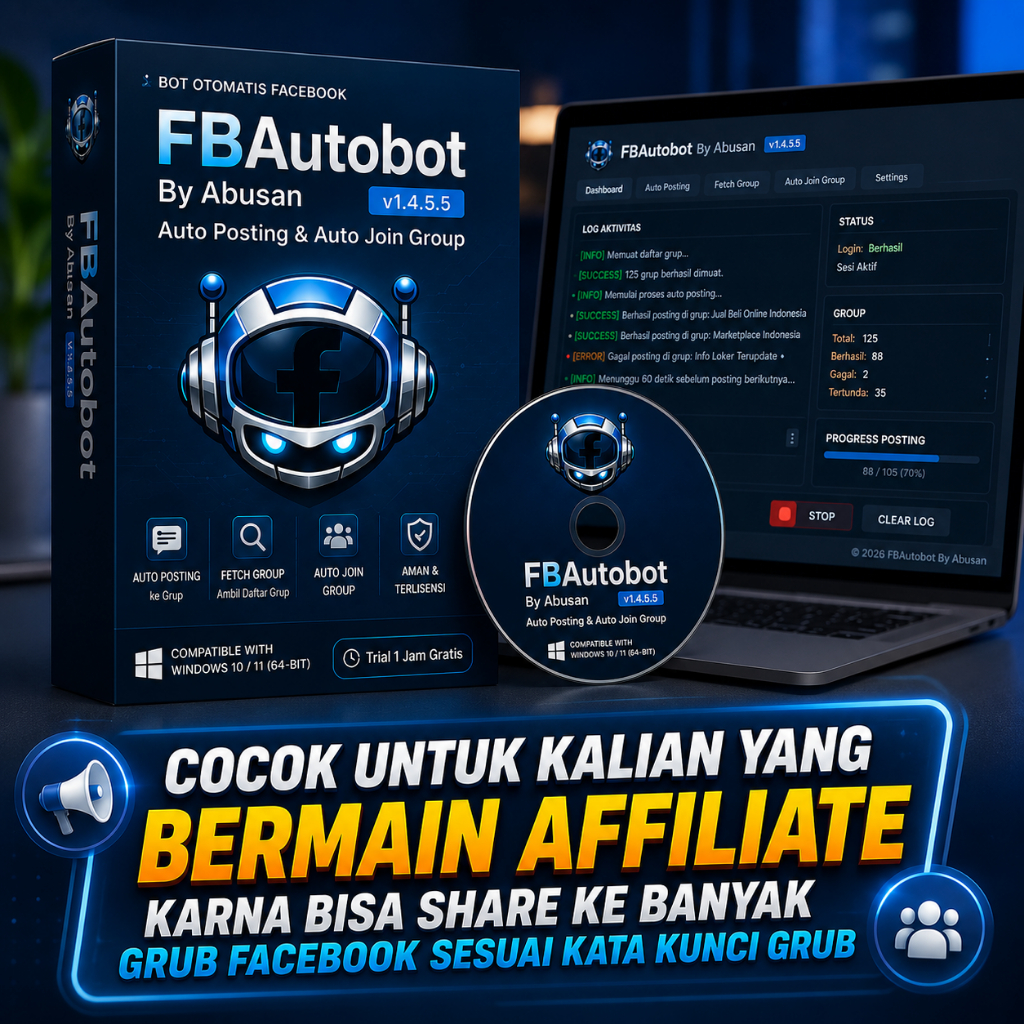 Bot Otomatis Facebook Auto Posting & Auto Join Group (Windows)