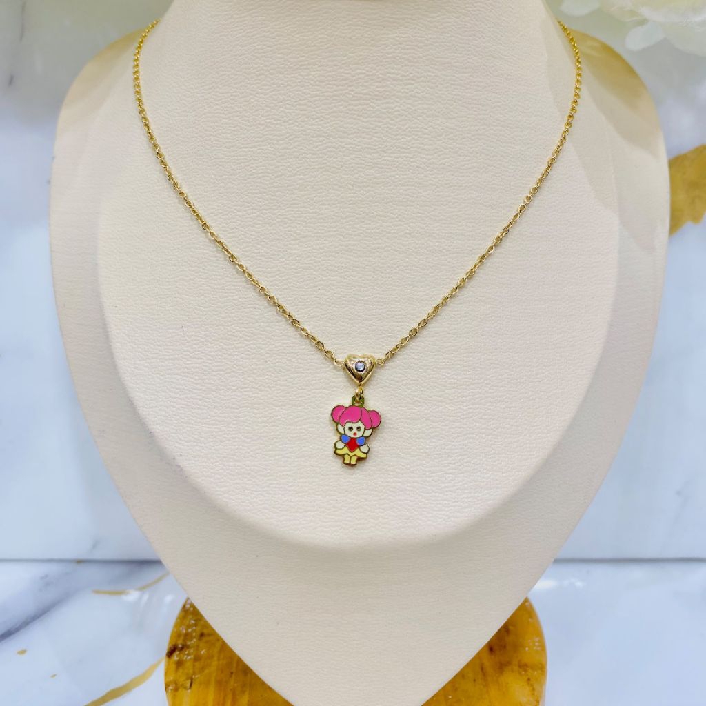 Kalung anak boneka titanium
