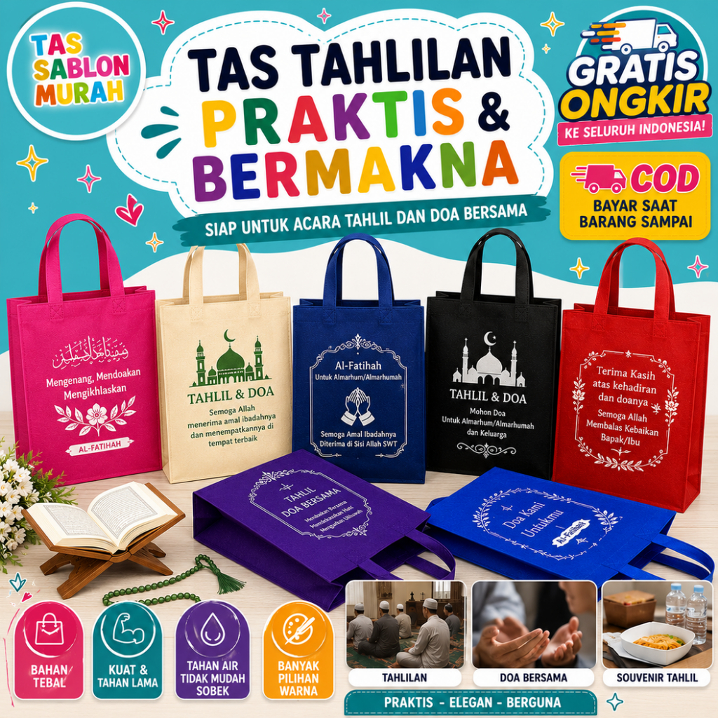 Tas Tahlilan Custom | Tas Yasin | Souvenir Tahlil | Goodie Bag Tahlilan bisa juga untuk Hajatan