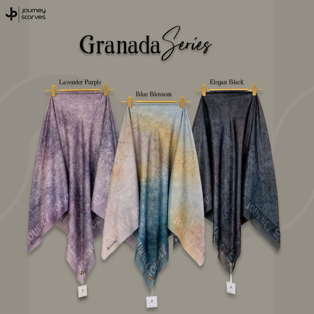 Journey Kerudung JP Premium Terbaru Reguler Scarf Bahan Shiny Voal Ukuran 115 x 115
