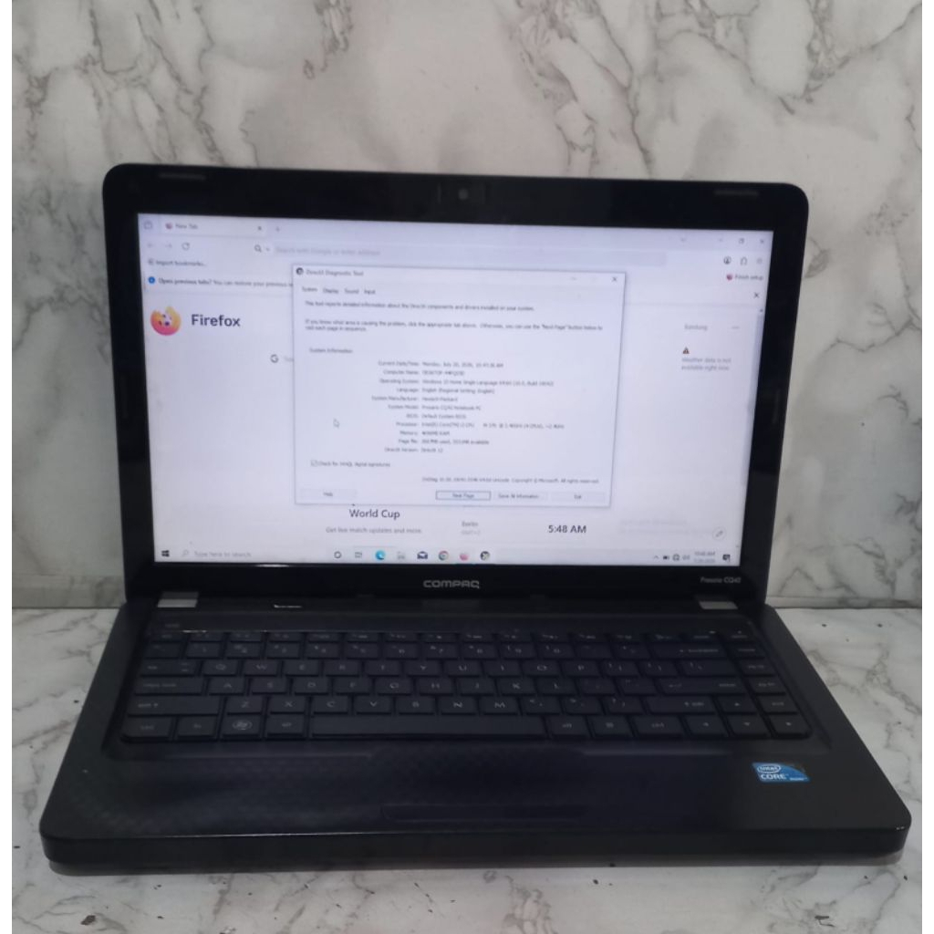Laptop HP COMPAQ Presario CQ42 Core i3 SECOND