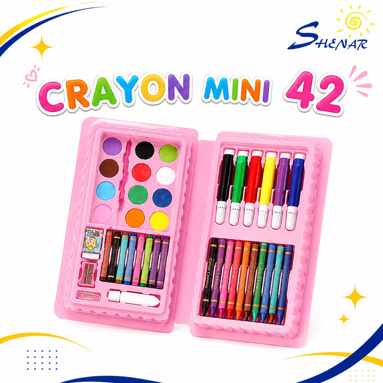 Crayon Krayon Lengkap Pensil Warna Crayon 24 Warna