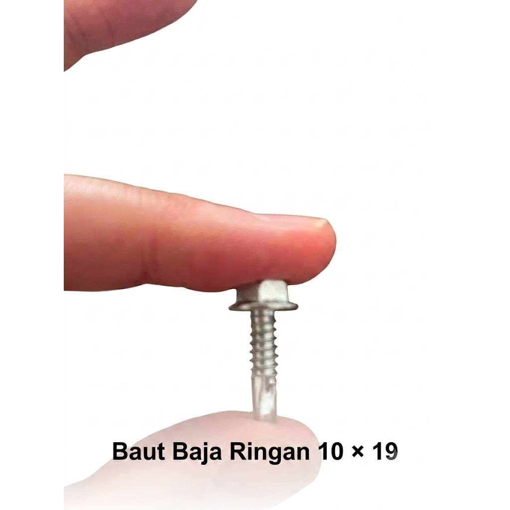 Judul: Baut Baja Ringan 10 × 19 Self Drilling Screw SDS Roofing Galvanis - Baut Truss Kanal C Reng H