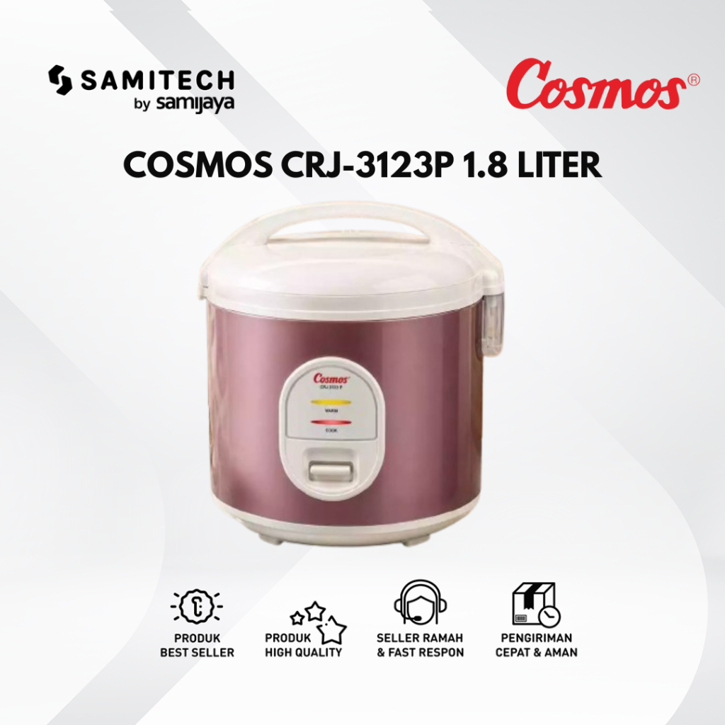 MAGIC COM - RICE COOKER COSMOS CRJ-3123P CRJ 3123 P TERBARU 1,8LITER BERGARANSI