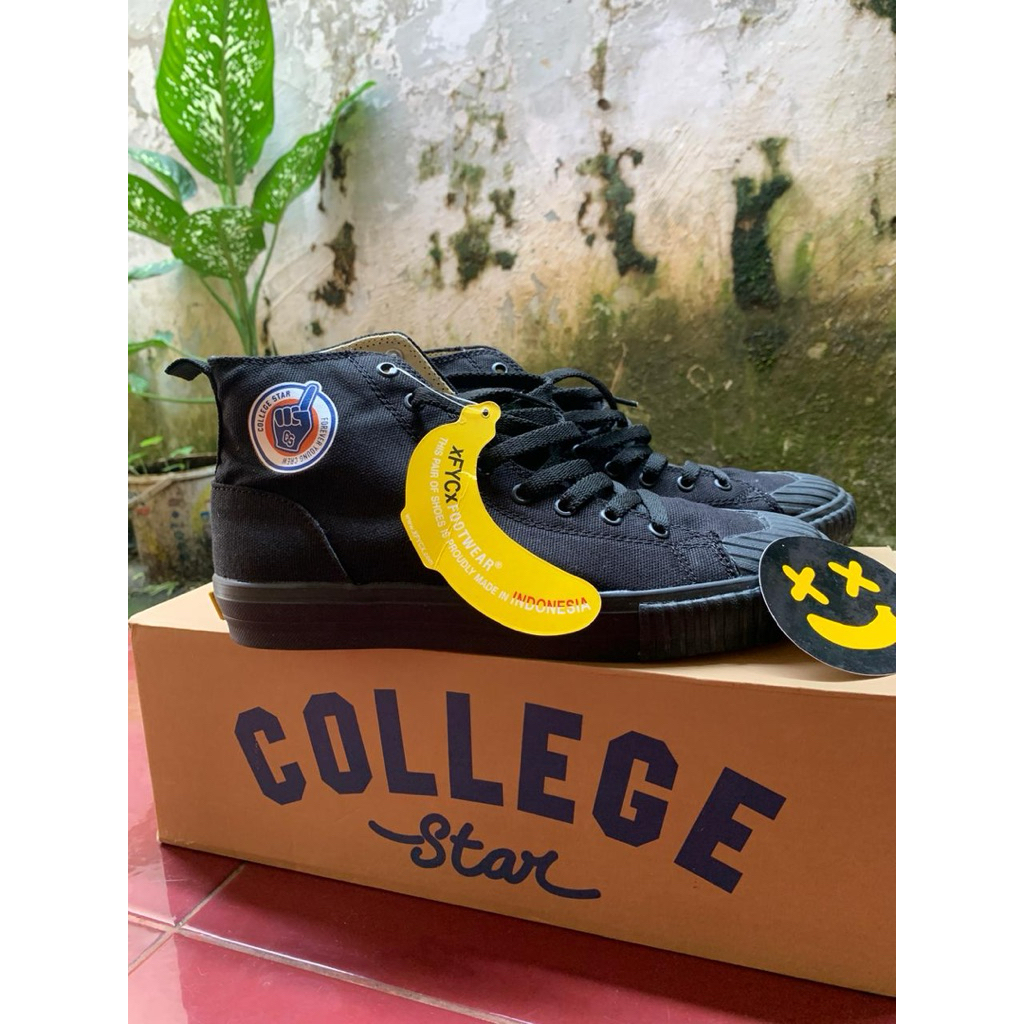 FYC FOOTWEAR - CAVEN CLASSIC ALL BLACK YOUTH | SEPATU ANAK | SEPATU VULCANIZED / FYC FOOTWEAR