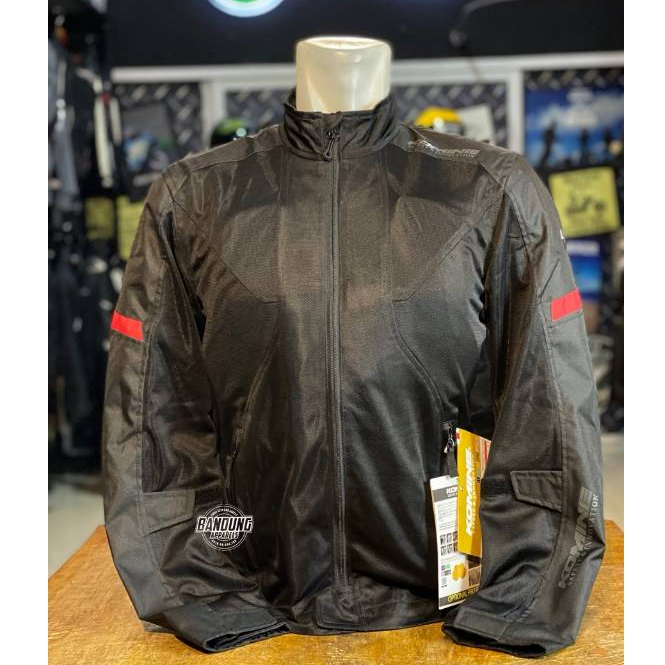 Jacket Komine JK-187 Half Mesh Black Jaket Touring Riding Mesh Protector