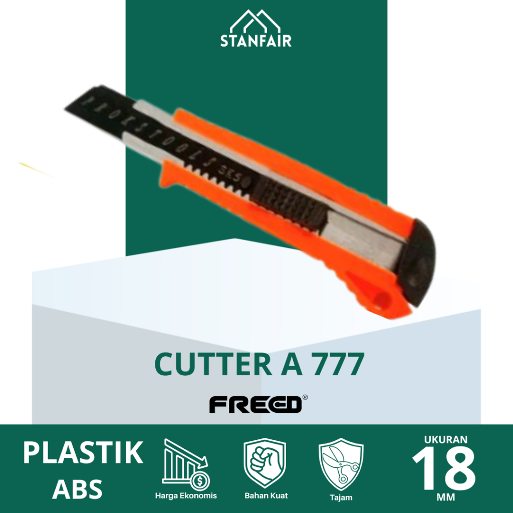 Freed Cutter A 777 Warna Orange / Kater Freed / Pisau Cutter Warna Orange Freed