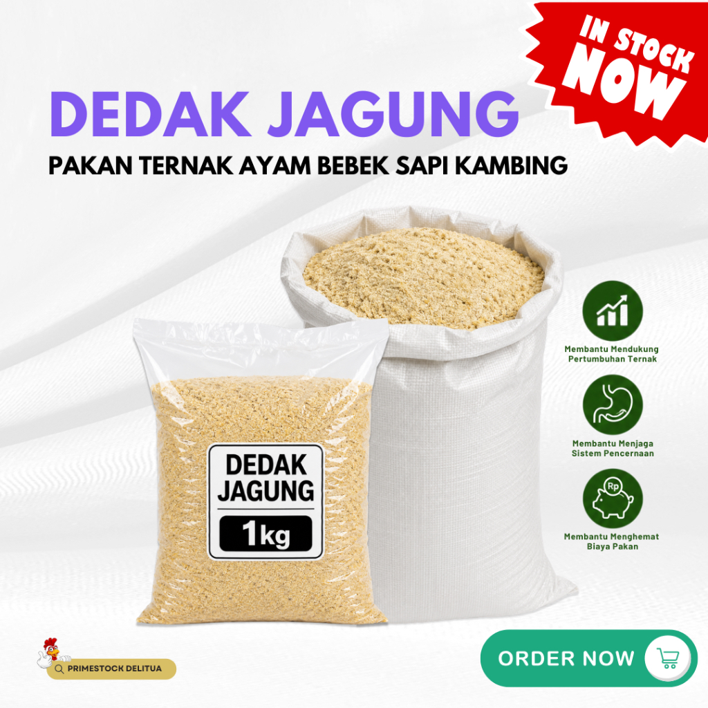 Dedak Jagung Super 1 Kg Pakan Ternak Ayam Bebek Sapi Kambing Babi Ikan Serbuk Jagung
