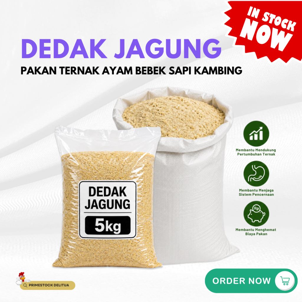 Dedak Jagung Super 5 Kg Pakan Ternak Ayam Bebek Sapi Kambing Babi Ikan Serbuk Jagung