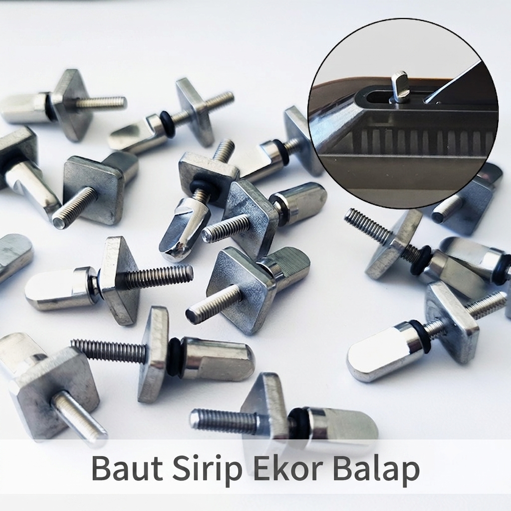 Baut Single Fin Papan Selancar / SUP Longboard Surfing Fin Screw M4 Stainless Steel Anti Karat