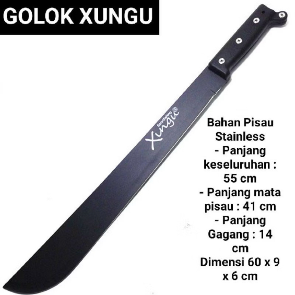pisau camping hitam xungu