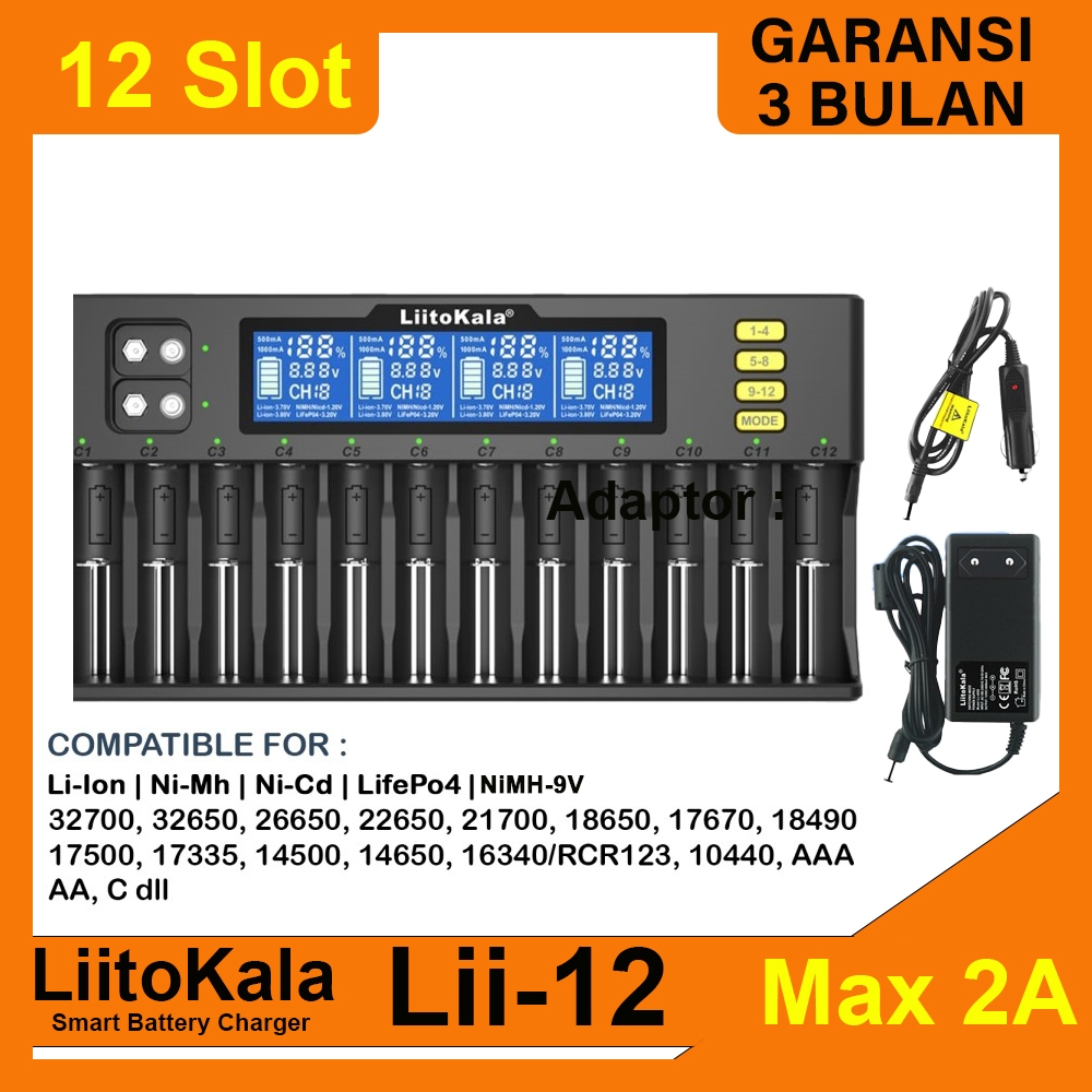 LiitoKala Lii-S12 Charger Fast Charging 2A