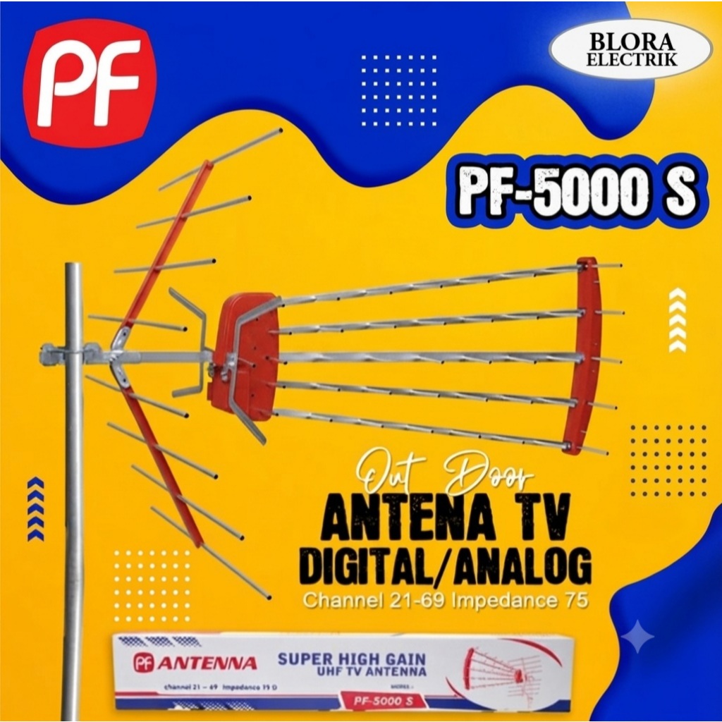 ANTENA DIGITAL ANTENA TV LUAR UHF PF-5000