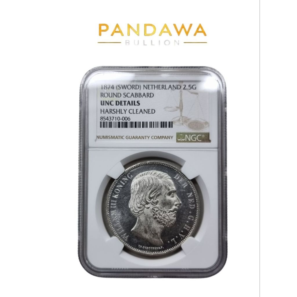 Logam Mulia Koin Perak 2,5 Gulden NGC grading