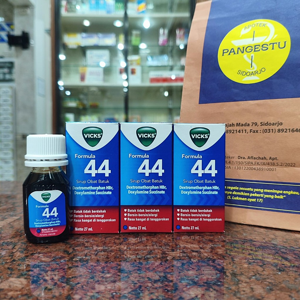 Vicks Formula 44 Sirup 1 Botol 27 ml / Batuk Pilek Alergi / Viks Syrup Vics Cair