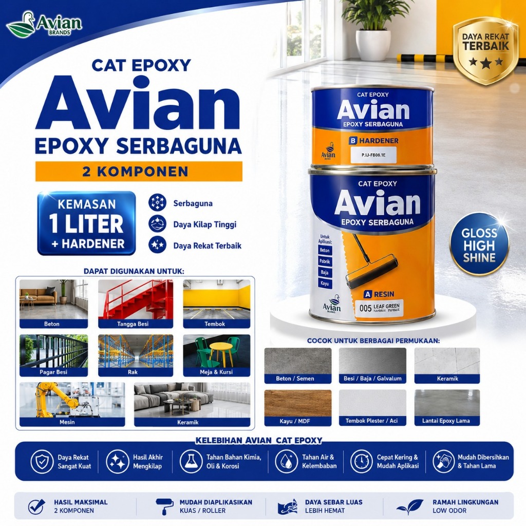 Kembangjelita76 Avian Cat Epoxy Lantai 2 Komponen,Avian Epoxy Lantai 2 Komponen,Avian Cat Epoxy