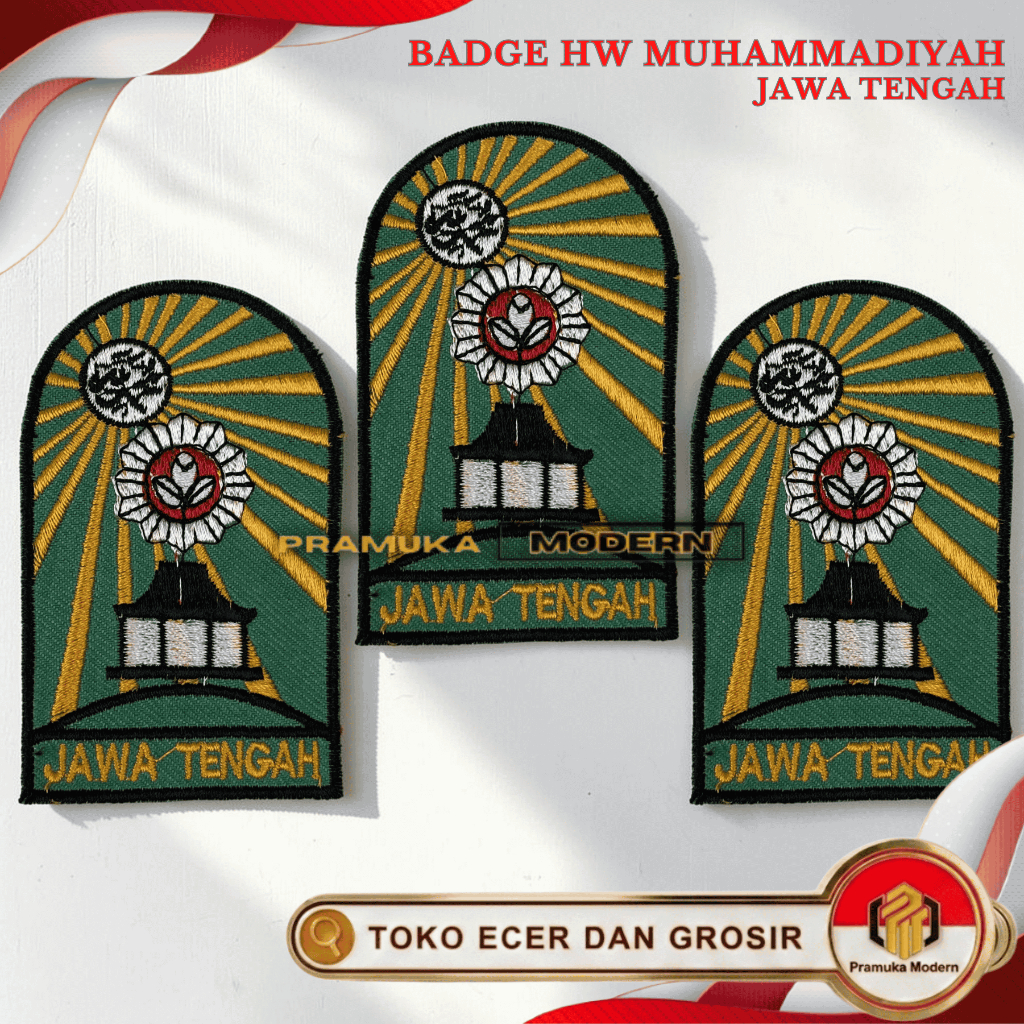 LOGO HW MUHAMMADIYAH JAWA TENGAH | BADGE MUHAMMADIYAH JAWA TENGAH BORDIR