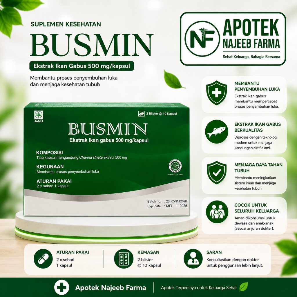 BUSMIN 500 MG BOX 30 KAPSUL