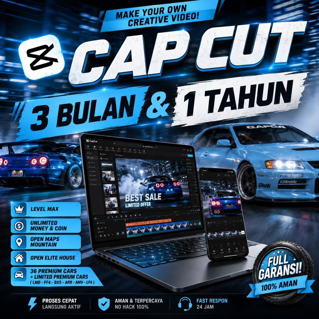 Template Premium Capcut Pro 3 Bulan & 1 Tahun