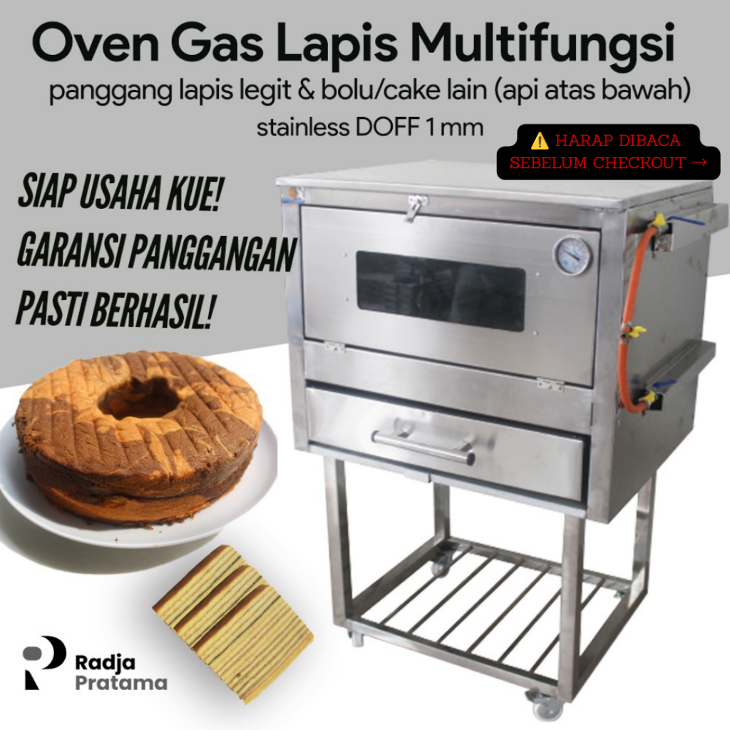 Oven Lapis Legit Multifungsi Gas Berkualitas Tipe Superior tebal 1 mm.