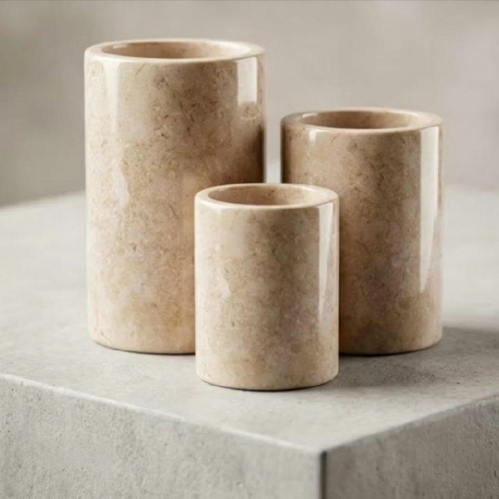 Vas Bunga Marmer Diameter 8 cm