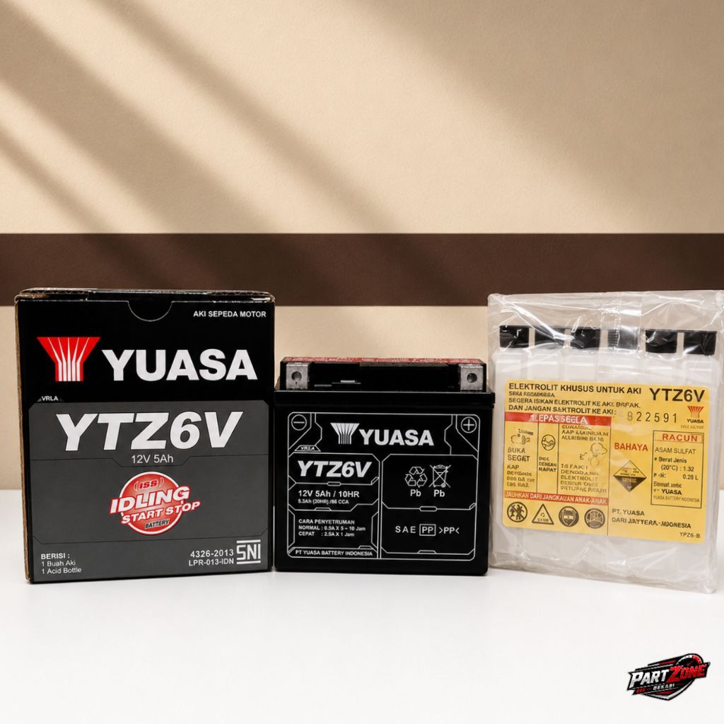 AKI YUASA YTZ6V 12V 5Ah PRODUKSI 2026 // AKI KERING ORIGINAL YUASA