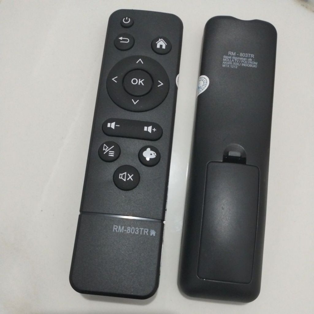 remot/remote android box Polytron mola tv dan AKARI android box MOLA tv XL home