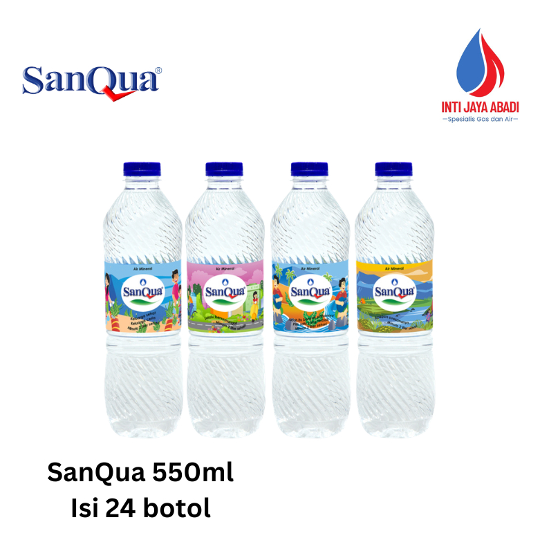 SANQUA AIR MINERAL BOTOL 600ML / DUS