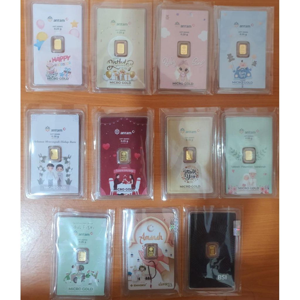 LM MICRO GOLD ANTAM HARTADINATA GIFT SERIES PUTIH PREMIUM 0.25 GR / LOGAM MULIA HRTA ANTAM EMAS KITA