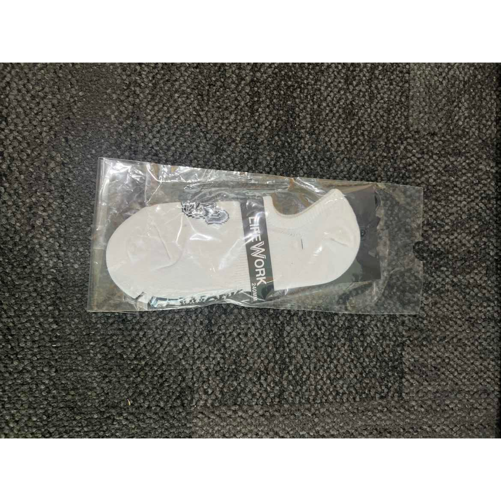 [Live Stream Second / Like New] LIFEWORK Ladok Face Fake Hidden Socks White - Acc Sox Putih Unisex O