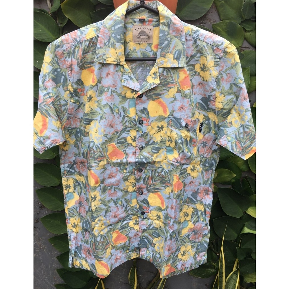Kemeja Size S-M Naky House Hawaiian Floral Tropikal
