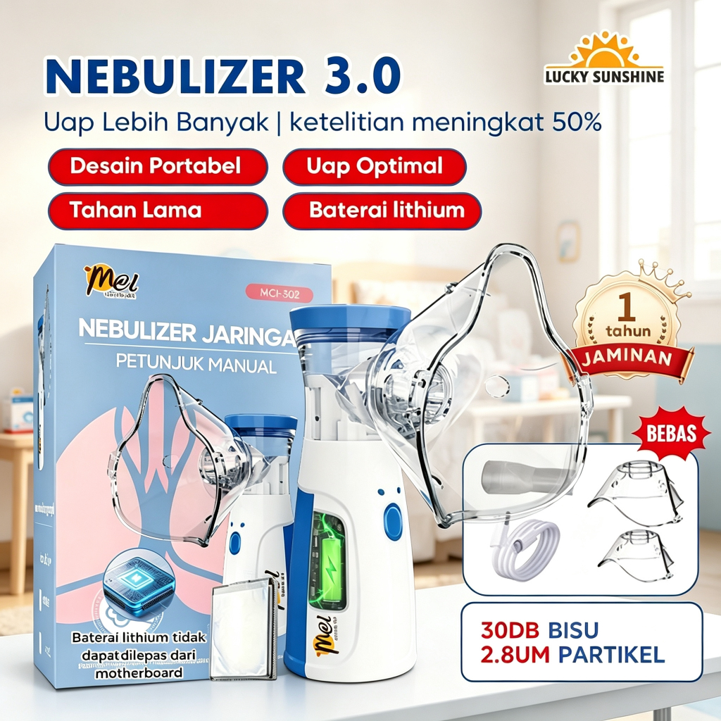 MCI Nebulizer Portabel Genggam Semprotan Ultrasonik Mesin Nebulizer Inhaler Asma  Nebulizer Asma Vap