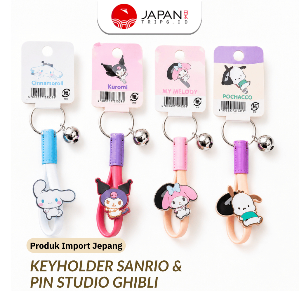 Keyholder Sanrio & Pin Studio Ghibli - Produk Import Japan