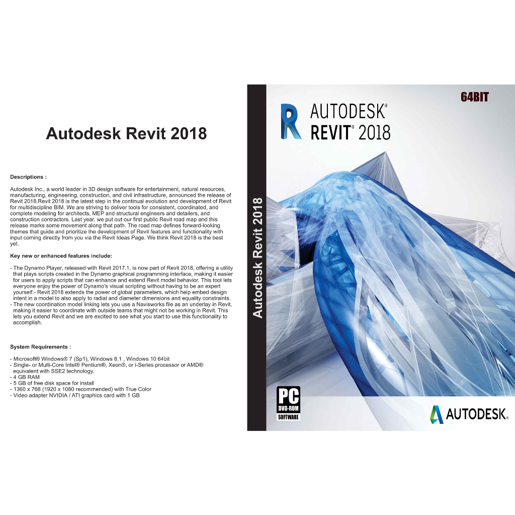 LARIS DVD Autodesk Revit 2018 64 BIT