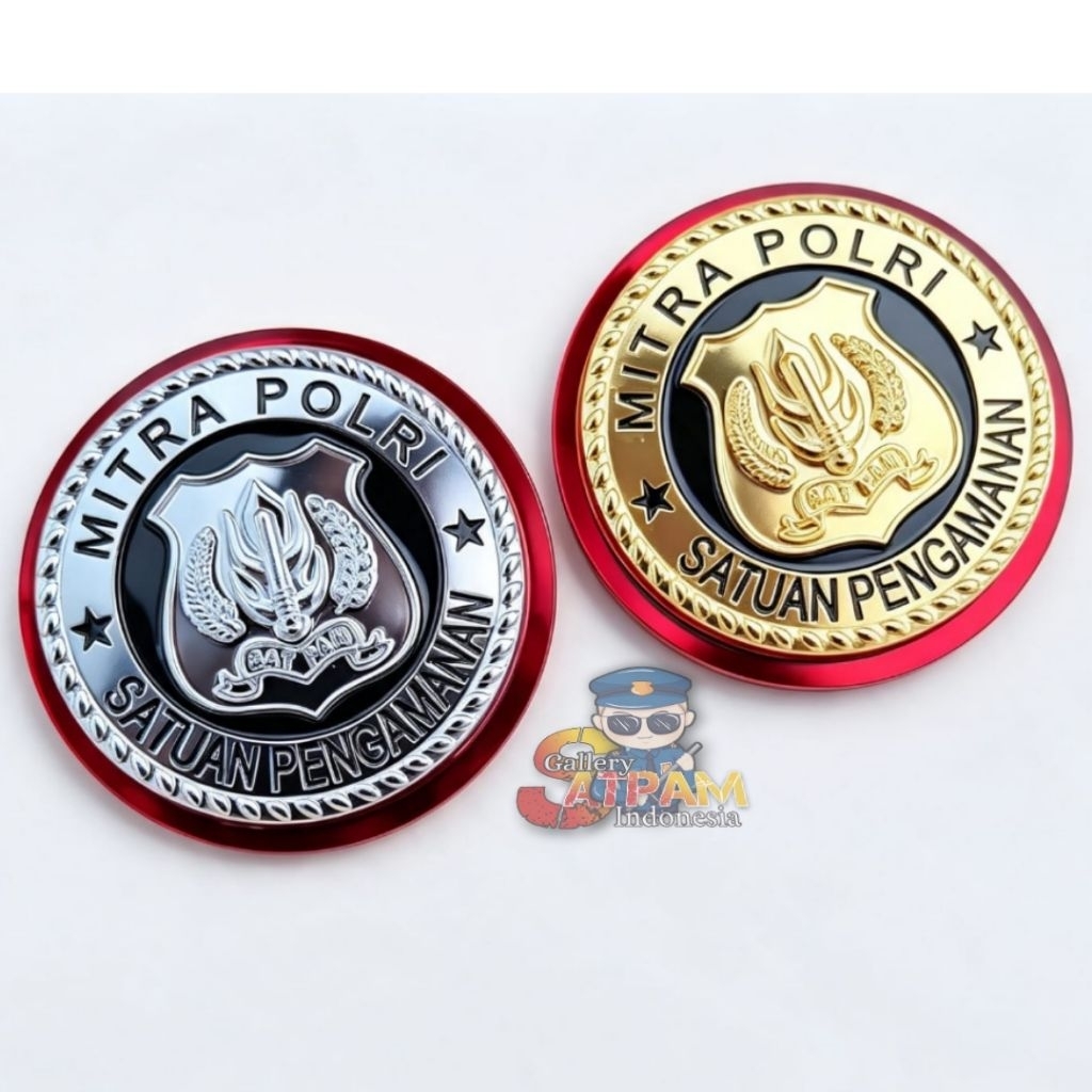MITRA POLRI - Pin Mitra Polri - Lencana Satpam - Pin Satpam Security