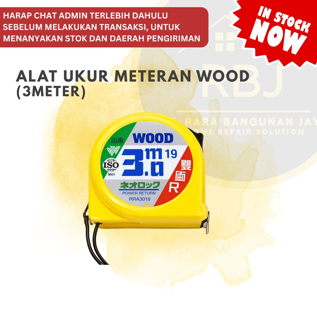 ALAT UKUR METERAN 3 MTR - WOOD