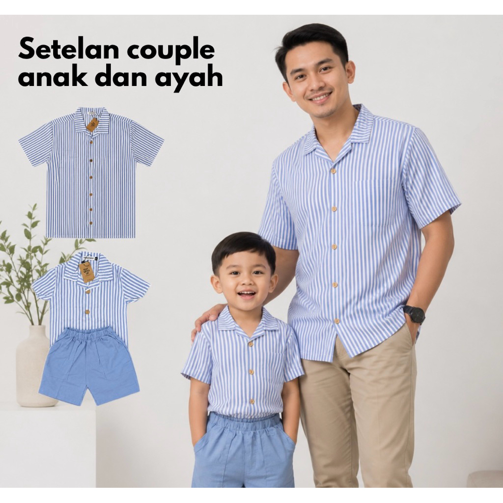 kidswearup Baju couple anak ayah ibu family set setelan rayon