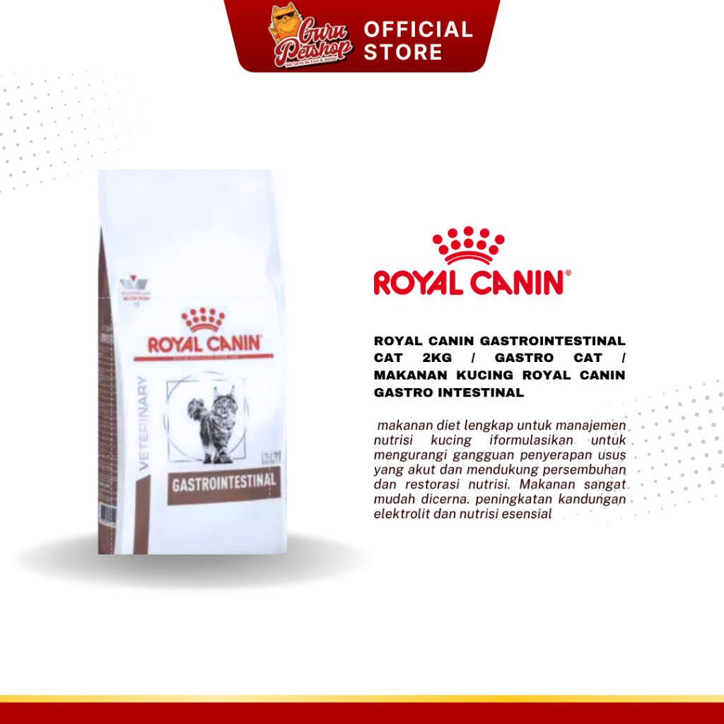 Royal Canin Gastrointestinal Cat 2kg / Gastro Cat / Makanan Kucing Royal Canin Gastro Intestinal
