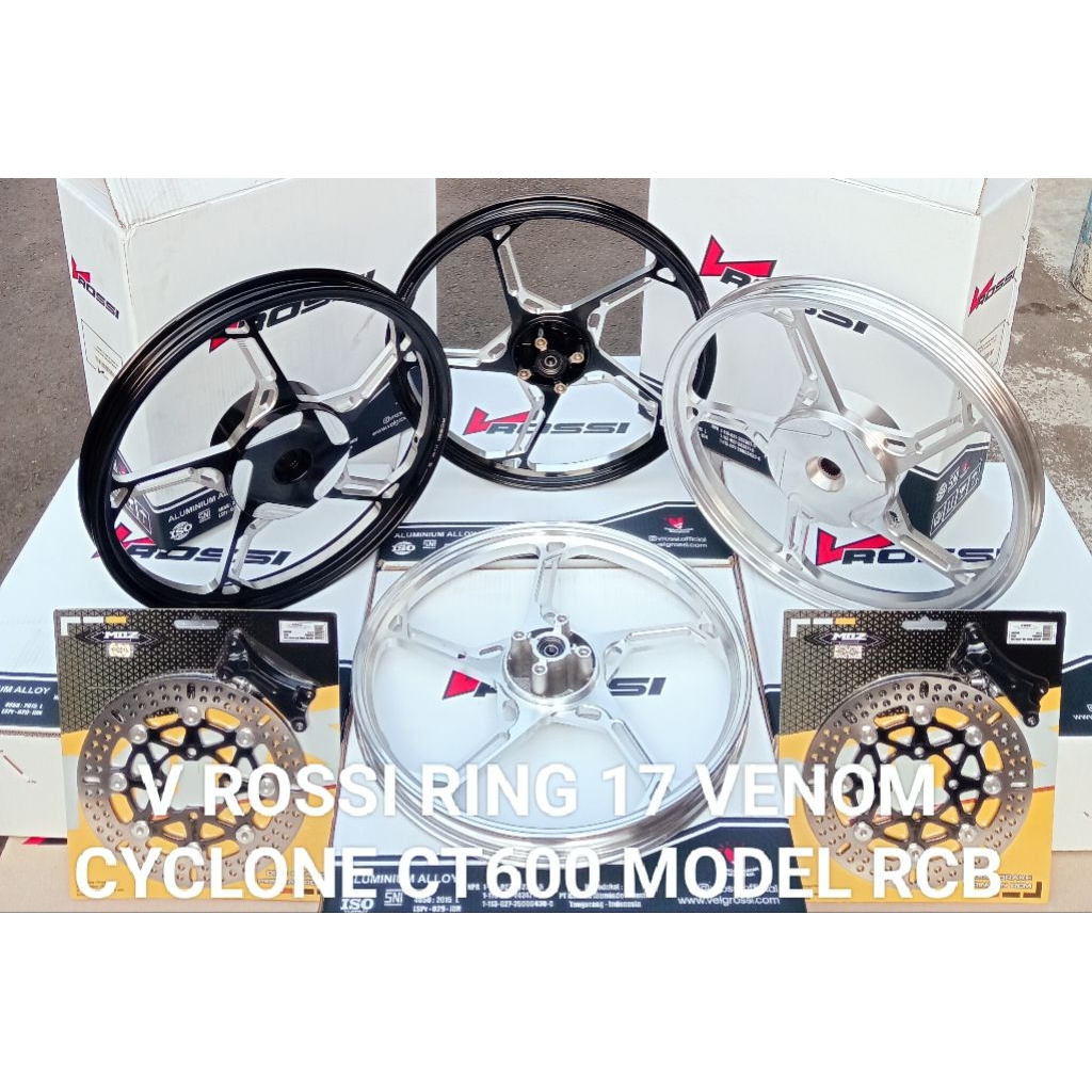 VELG/PELAK RACING V ROSSI RING 17 VENOM CYCLONE CT600 MODEL RCB VARIO 125/150 OLD VARIO 125/150 LED 